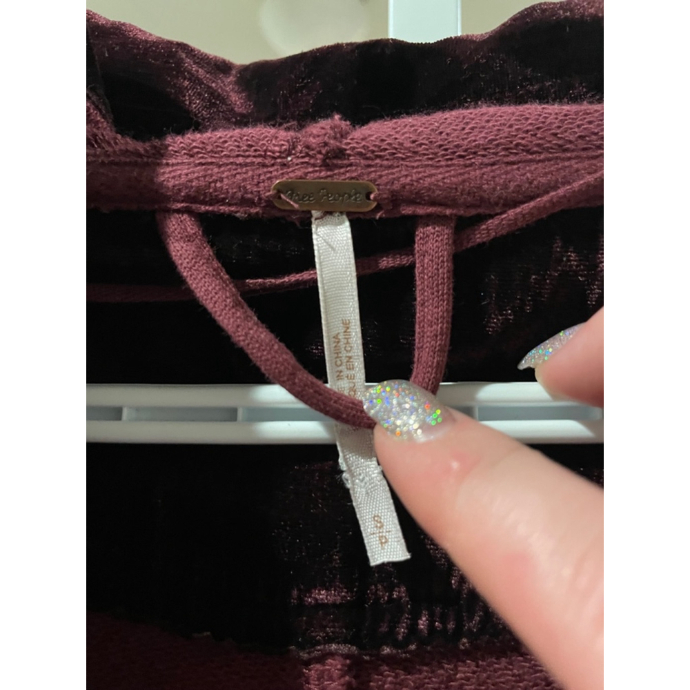 Free People Westwood Hooded Long Cardigan Velvet Trim Size Small - Picture 6 of 11